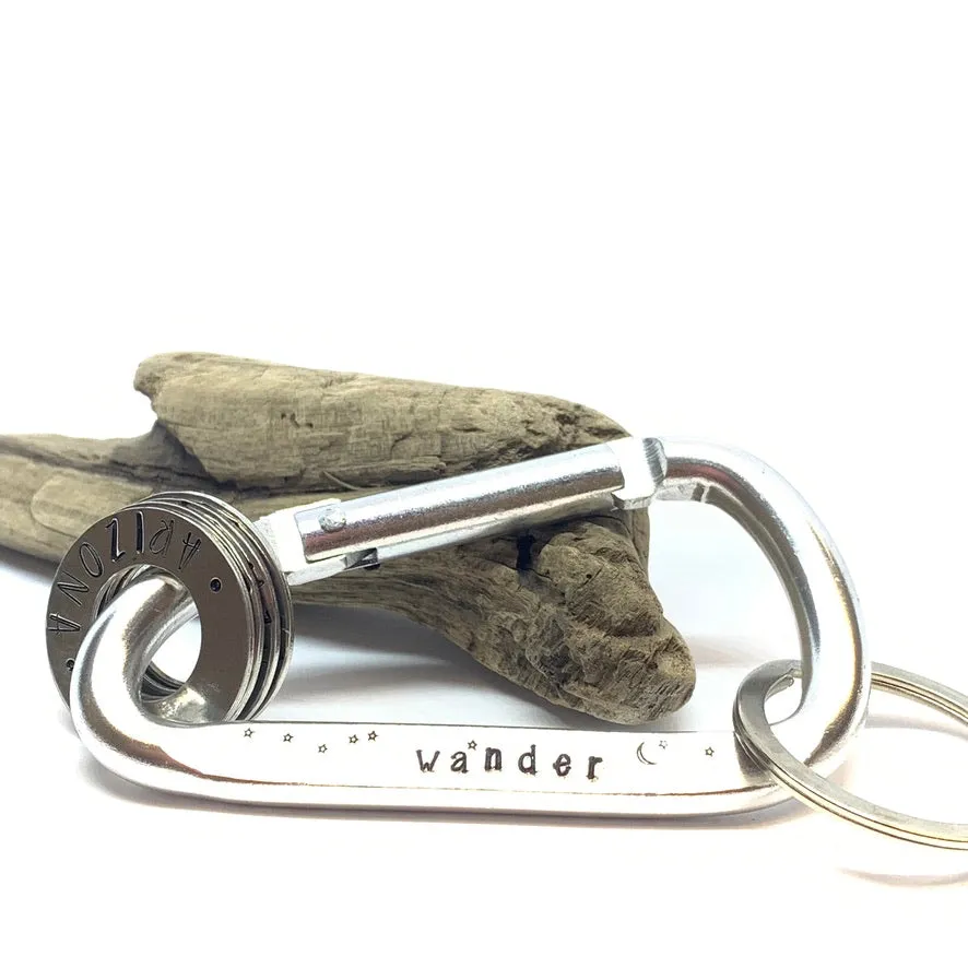 Hand Stamped Carabiner - Personalize Me!