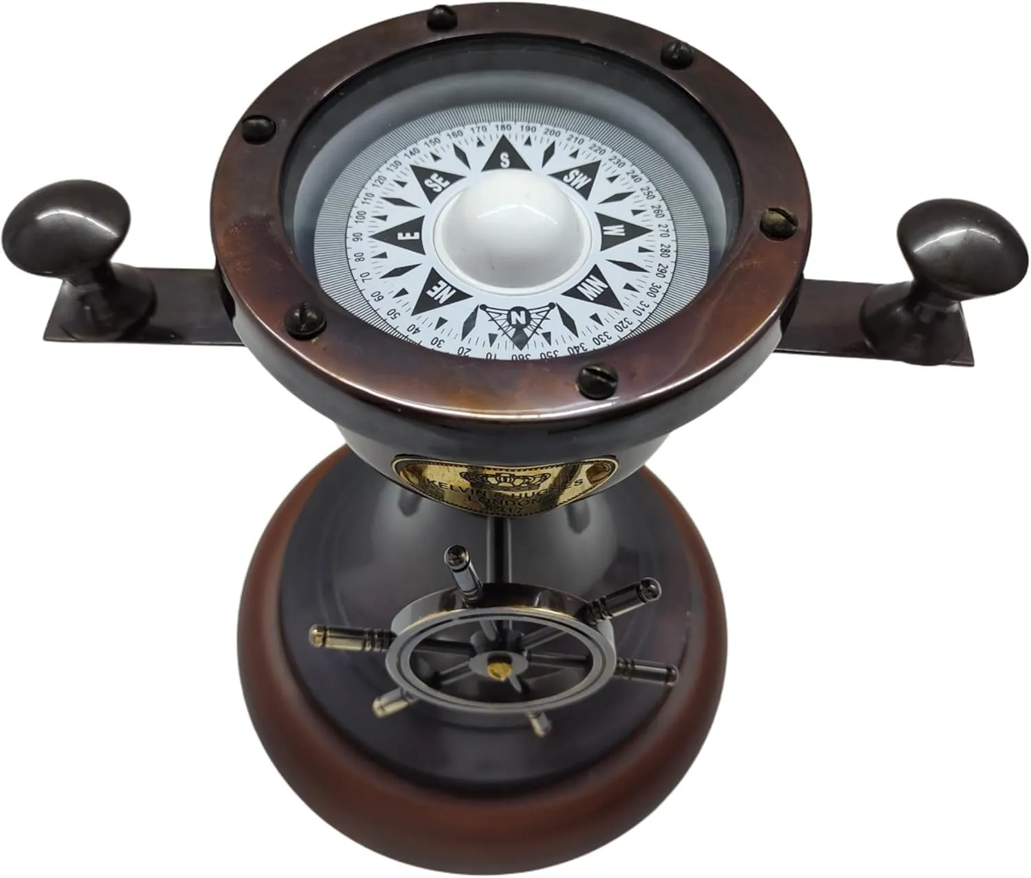 Handmade Antique Brass Nautical Gimbal Compass Vintage Ship's Binnacle gimballed Compass Desing