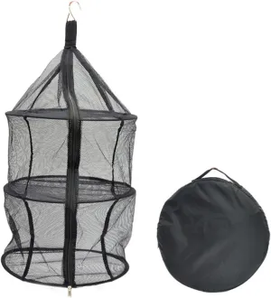 Hanging Dry Rack 3 Layer Camping Tableware Dry Net Foldable Mesh Storage Basket for Outdoor Activities