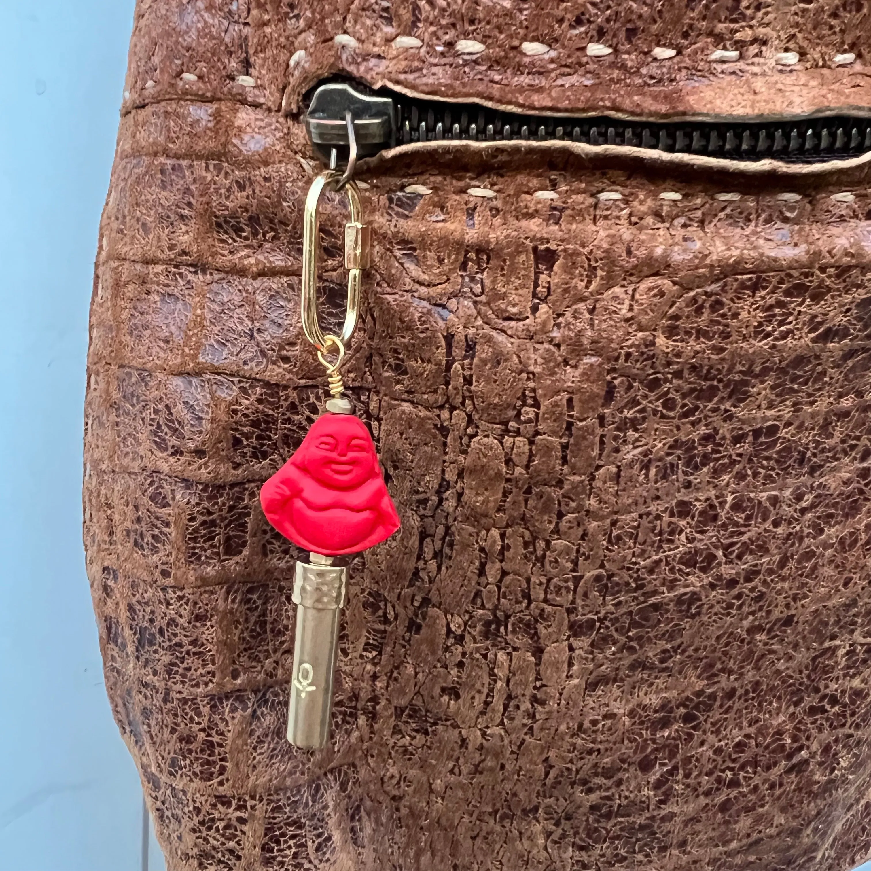 Happy Buddha Wishbeads Charm Keychain