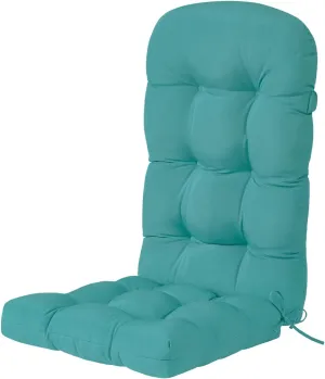 HARBOREST Indoor/Outdoor Adirondack Chair Cushion, Tufted High Back Outdoor Chair Cushions, High Rebound Foam Adirondack Cushions with Non-Skid Ties, 45"x19"x4.5", Teal