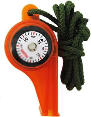HBJWOV Mini Compass Thermometer Portable Precise Outdoor Multifunctional High Decibel Survival Whistle/Compass/North Pointer