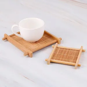 Heat Insulation Bamboo Tray For Dishes