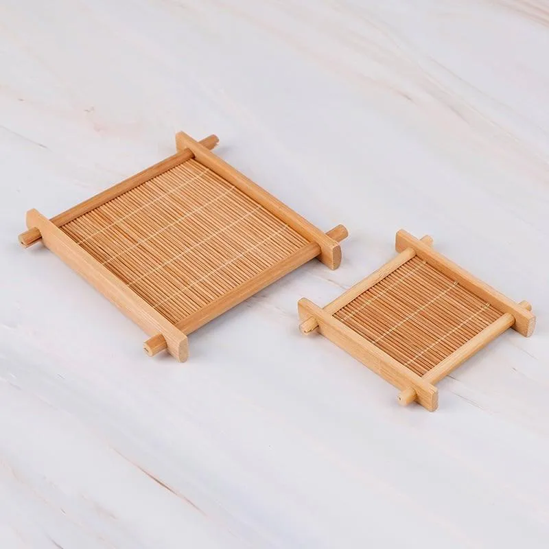 Heat Insulation Bamboo Tray For Dishes