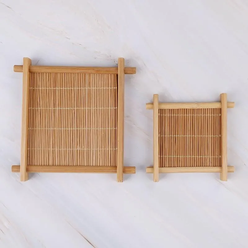 Heat Insulation Bamboo Tray For Dishes