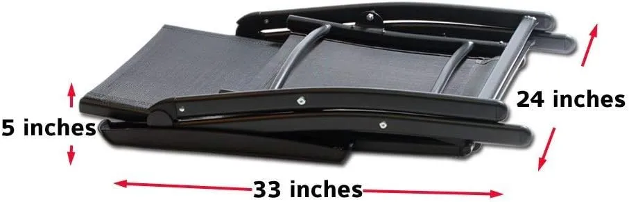 Heavy Duty Adjustable for 7 Different Angles Folding Arm Chair Indoor Outdoor Garden Deck Pool Camping Beach (400 Lbs Capacity) (1)