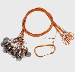 Heyday Outdoors Duck Decoy Rig | 6ft 6oz Tangle-Free PVC-Coated Cable & Weights | Texas Decoy Rig Built for Duck Hunting