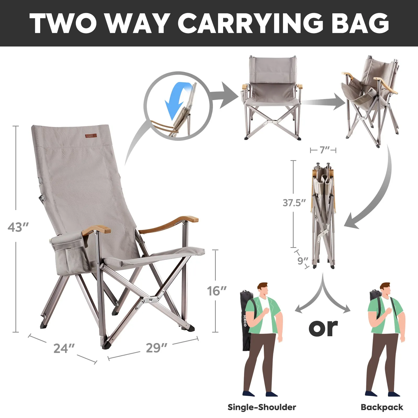 Hi1600 High-back Camping Chair | ICECO