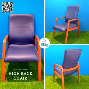 High Back Chair (PVC with solid wood) | iElder