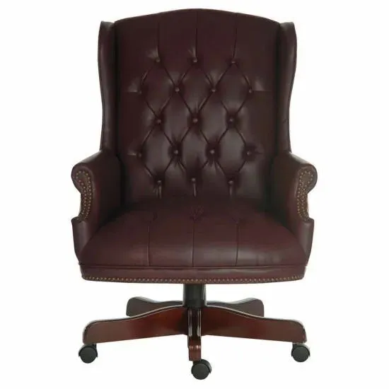High Back Director Chair with Wooden Base