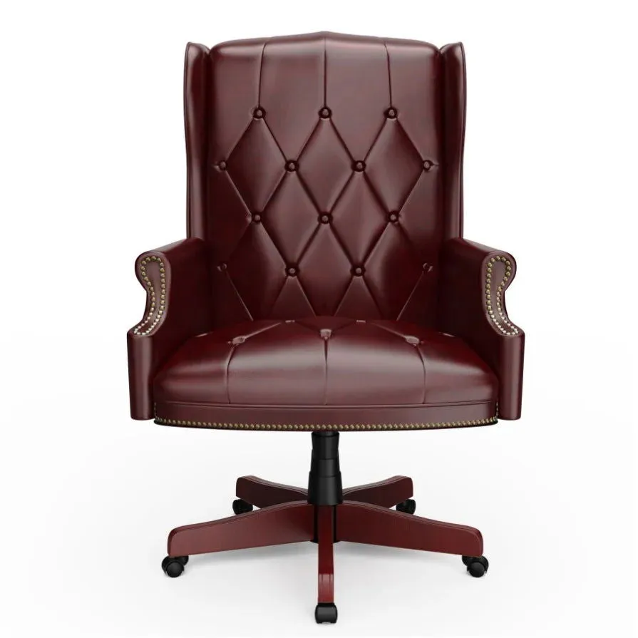 High Back Director Chair with Wooden Base