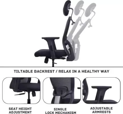 High Back Director Office Chair with Chrome Base