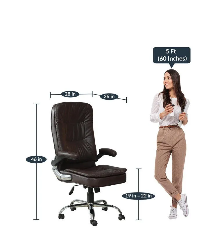 High Back Office Chair Leatherette with armrest