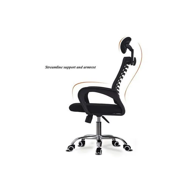 High Back Office Chair with Chrome Base