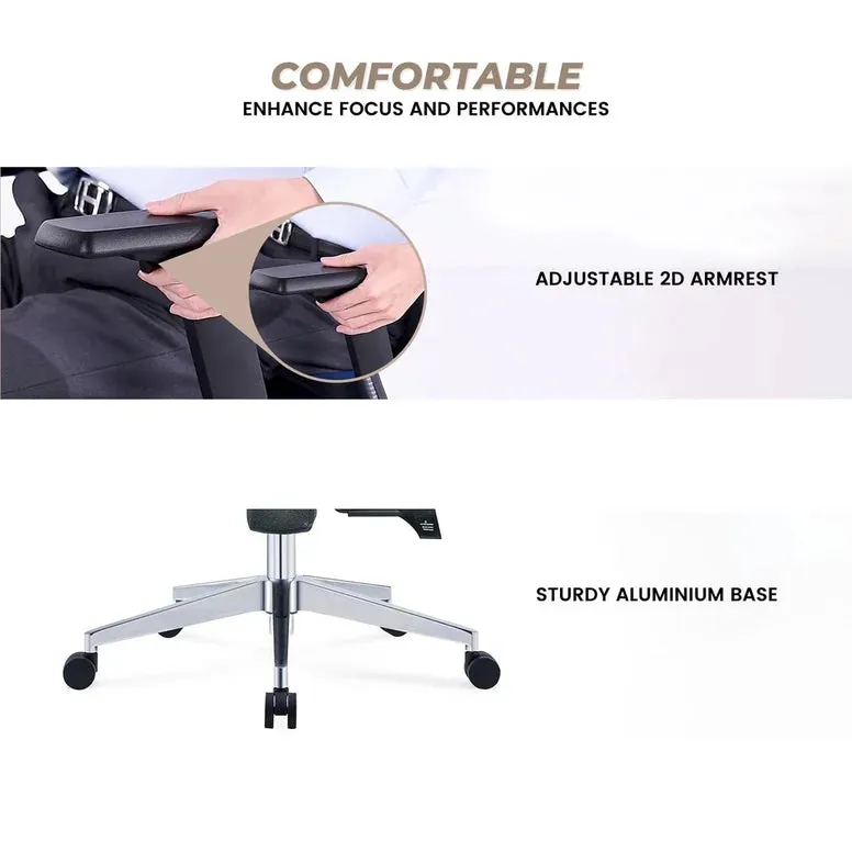 High Back Office Chair with Nylon Base