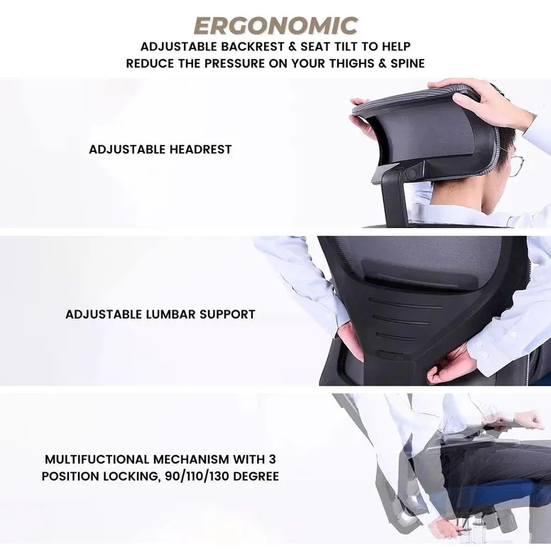High Back Office Chair with Nylon Base