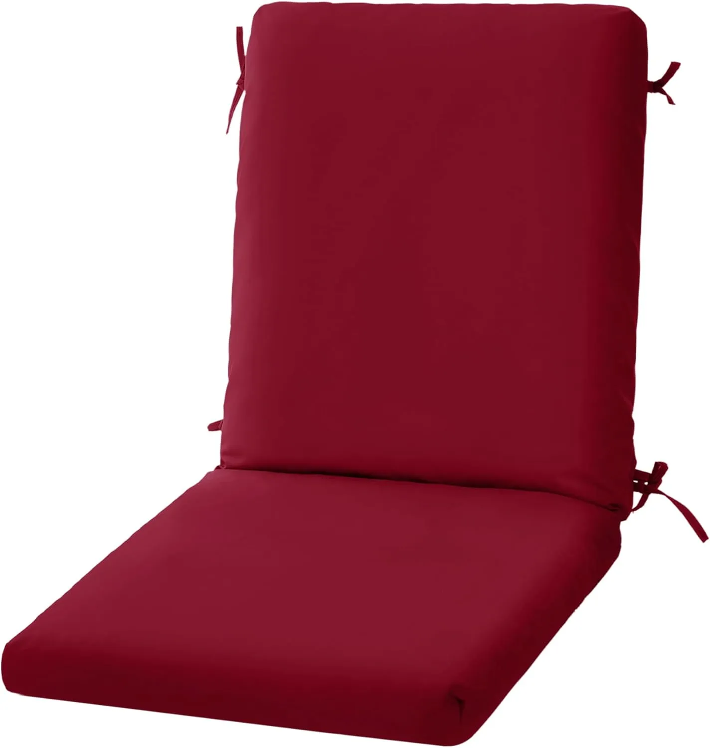 High Back Outdoor Chair Cushions 44''x20'' - Patio Dining Chair Cushions with Waterproof, Fade-Resistant, Removable & Machine-Washable Covers, Burgundy