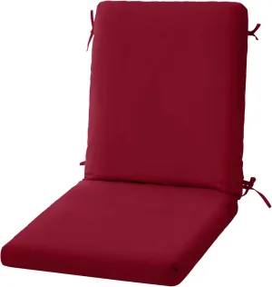 High Back Outdoor Chair Cushions 44''x20'' - Patio Dining Chair Cushions with Waterproof, Fade-Resistant, Removable & Machine-Washable Covers, Burgundy