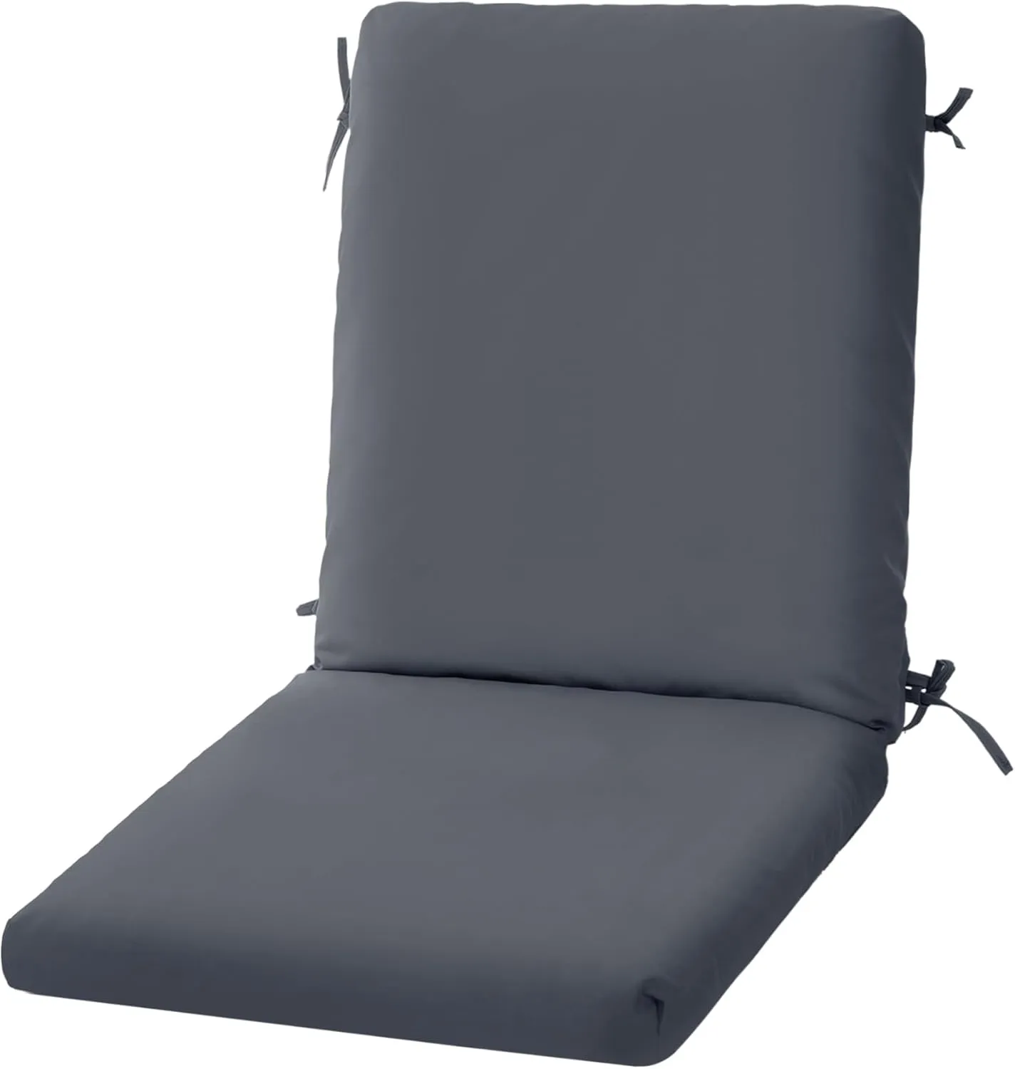 High Back Outdoor Chair Cushions 44''x20'' - Patio Dining Chair Cushions with Waterproof, Fade-Resistant, Removable & Machine-Washable Covers, Dark Grey