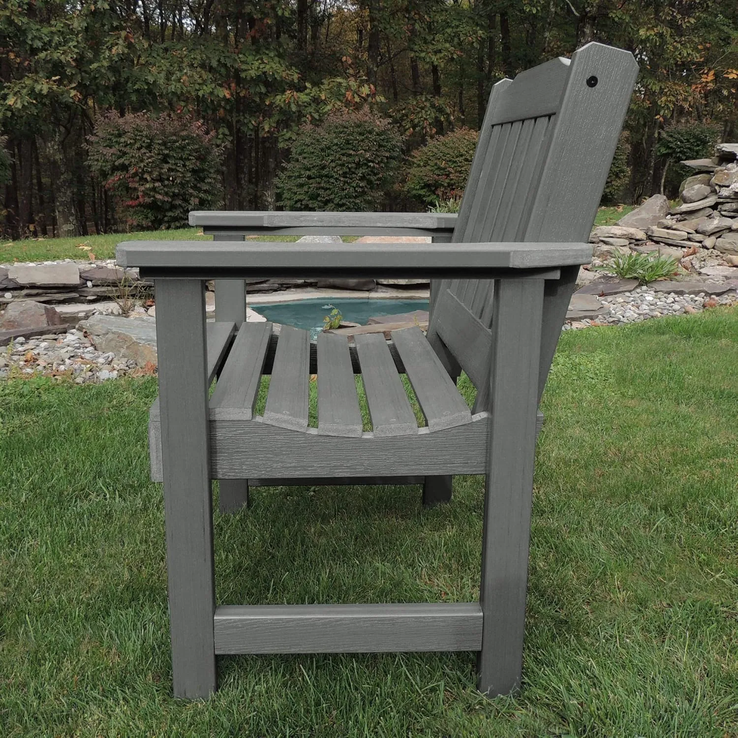 Highwood AD-CHGL1-CGE Lehigh Garden Chair, Coastal Teak