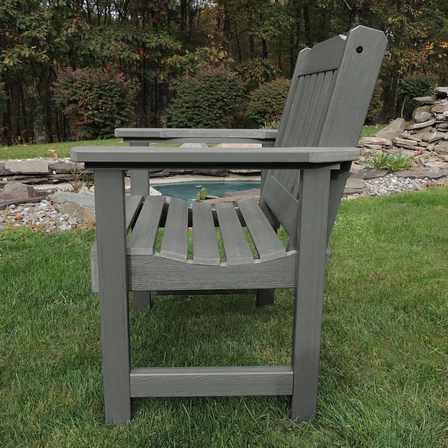 Highwood AD-CHGL1-CGE Lehigh Garden Chair, Coastal Teak