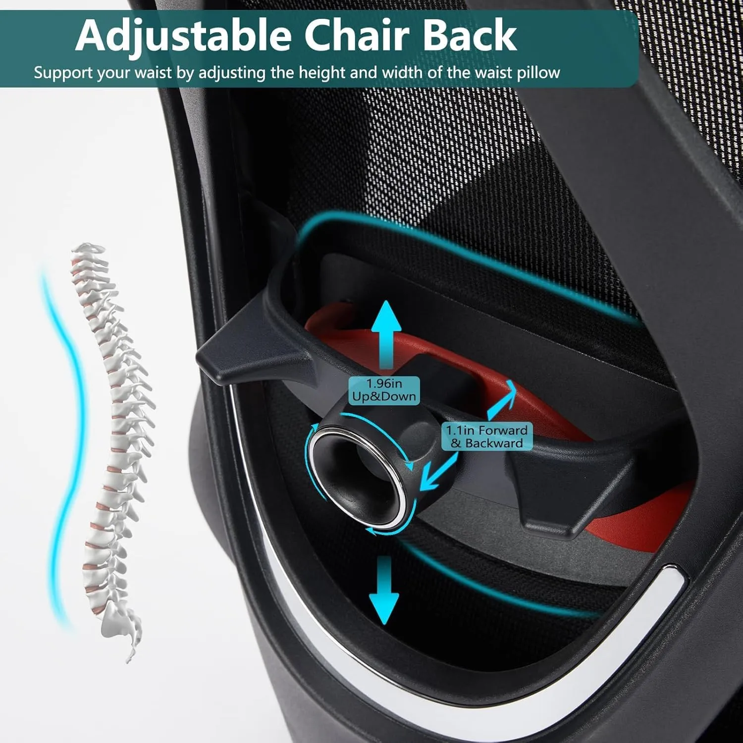 Home Office Desk Chair,2D Armrest Adjustable Lumbar Support & Headrest,Ergonomic High Back Rolling Work Swivel Computer Chairs with Wheels,135°Tilt Function