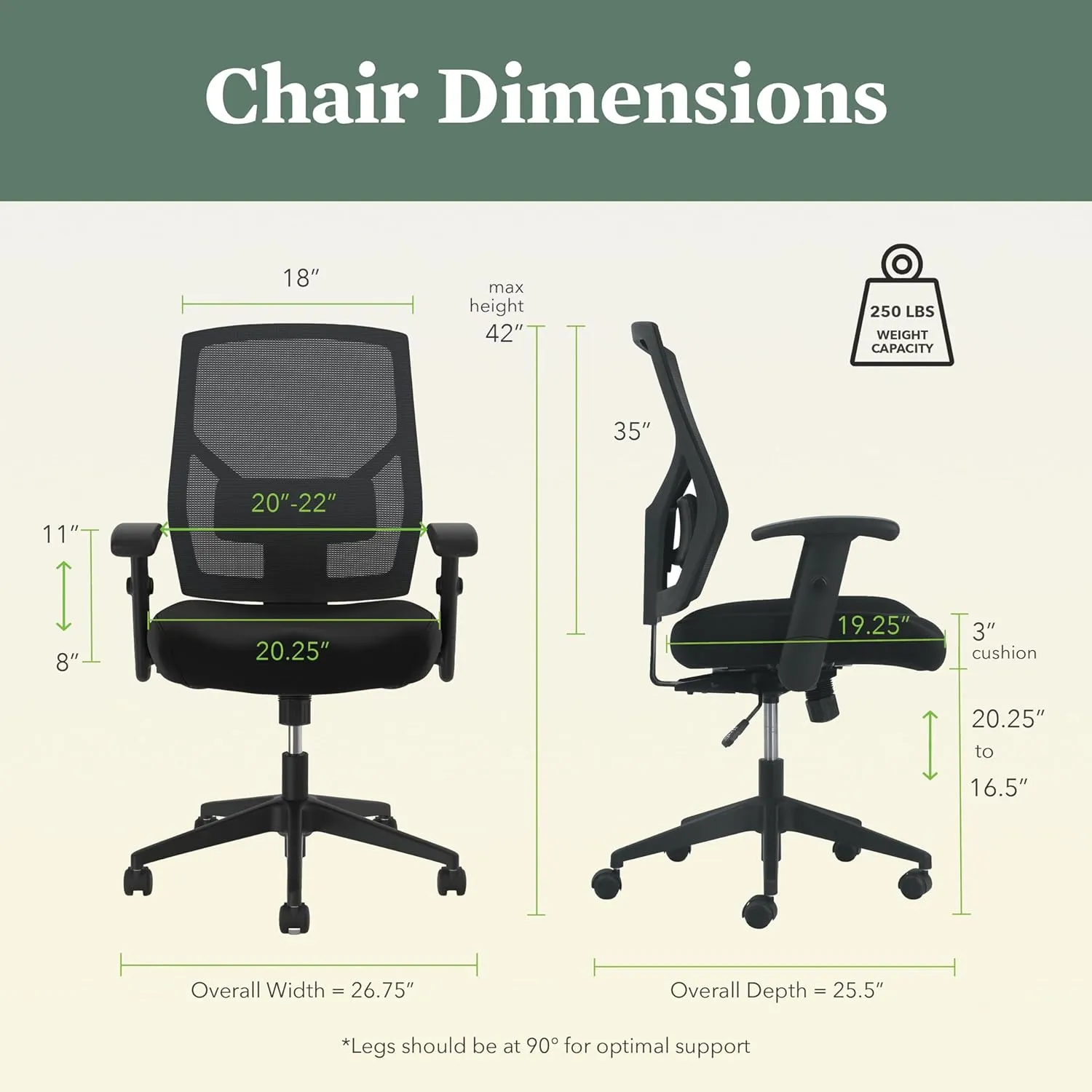 HON Crio High Back Task Chair, Ergonomic Office Chair with Adjustable Arms and Back Support, Lumbar Support, 360 Swivel, Adjustable Center-Tilt Recline, Black