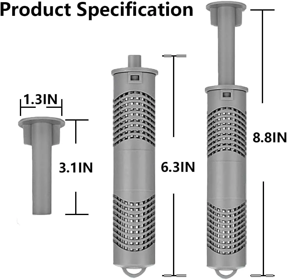 Hot Tub Silver Ion Cartridge, Spa Ag  Mineral Ion Cartridge Sticks for Hot Tub, Provide Clean and Clear Water for 12 Consecutive Months, Suitable for Most Hot Tubs (Grey-3Packs)