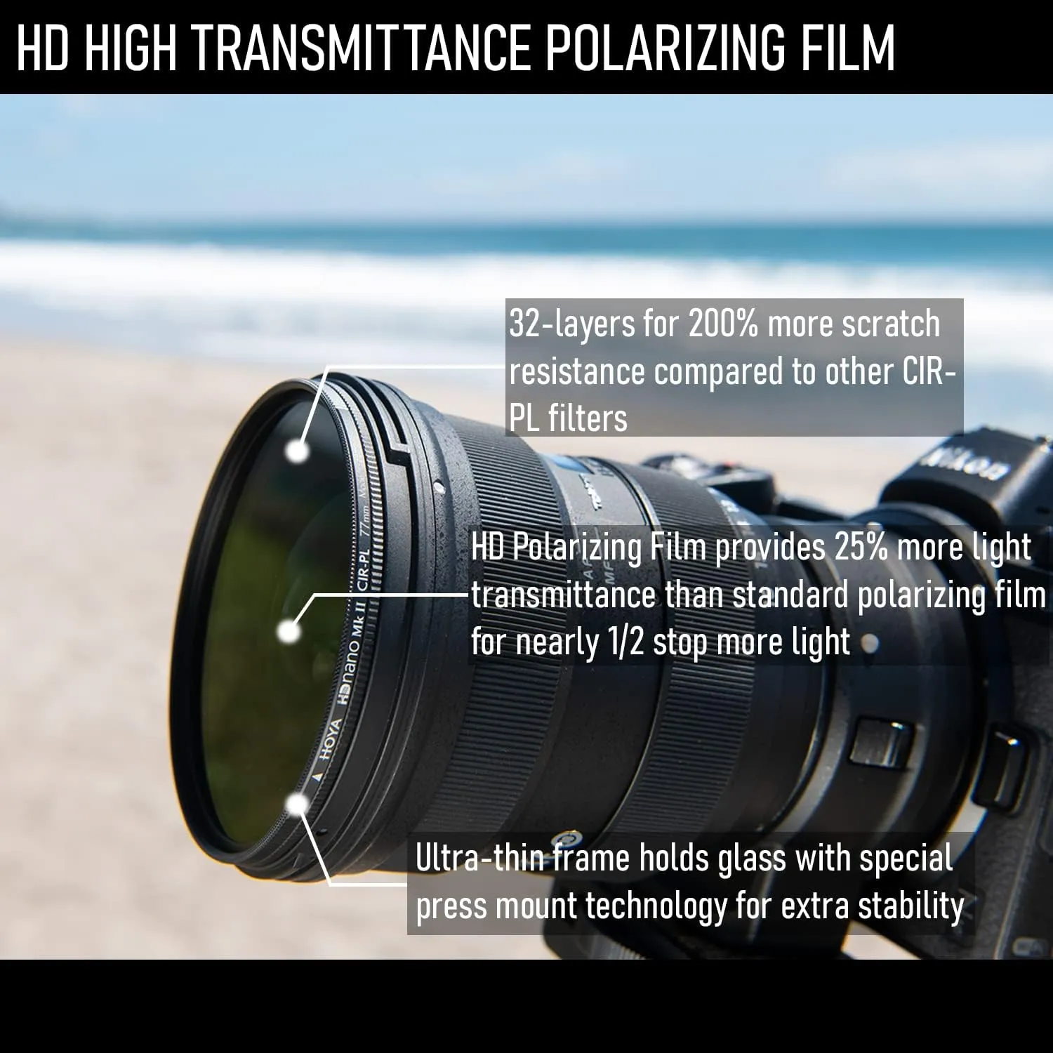 HOYA Circular Polarizing Filter HD Nano MkII ø77mm