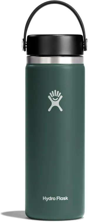 Hydro Flask 20 Oz Wide Mouth Flex Bottle, Stainless Steel Insulated Water Bottle, Leakproof, Cupholder-friendly, Double Wall