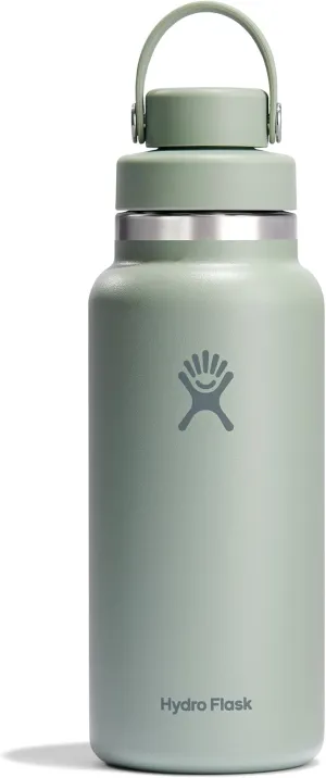 HYDRO FLASK Wide Mouth Chug Cap vacuum insulated stainless steel water bottle with leakproof closeable lid for cold water drinks, sports, travel, car and school