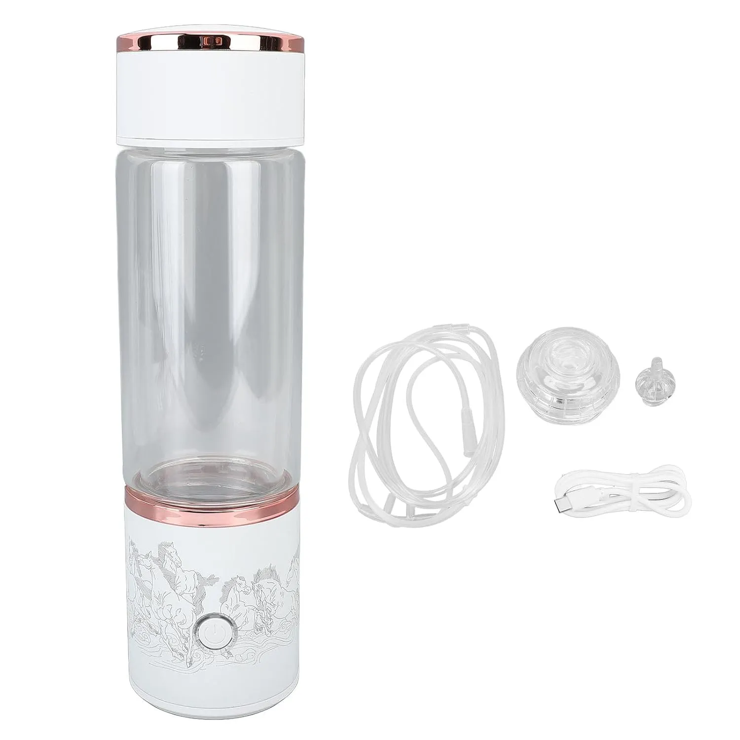 Hydrogen Rich Drinking Water Bottle Hydrogen Water Bottle 5000ppb High Concentration Portable Hydrogen Rich Water Glass Generator Cup for Home Travel