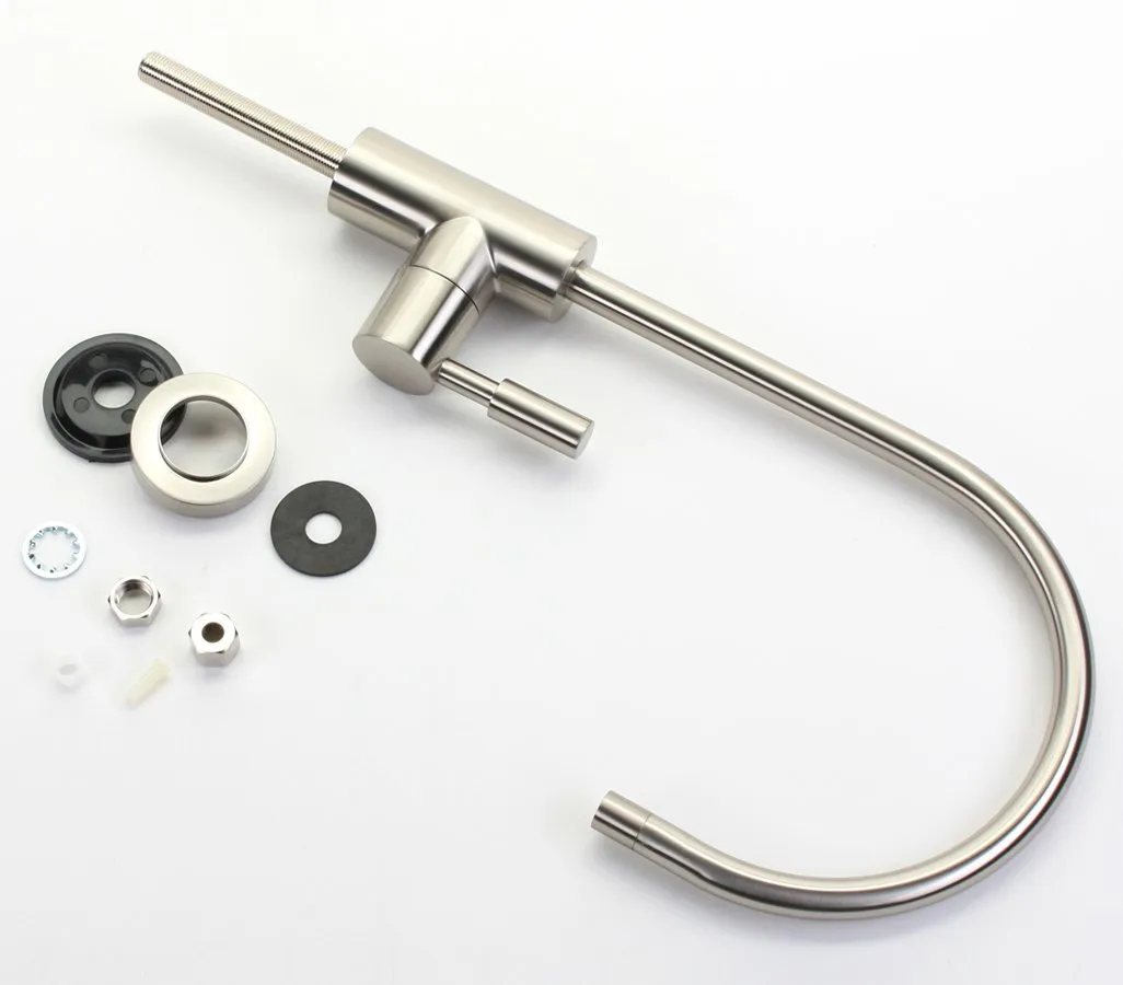 Hydronix LF-EC25-BN Modern Ceramic RO Reverse Osmosis or Filtered Water Faucet, Brushed Nickel