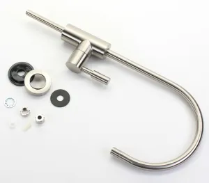 Hydronix LF-EC25-BN Modern Ceramic RO Reverse Osmosis or Filtered Water Faucet, Brushed Nickel
