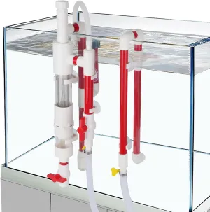 hygger Aquarium Overflow Filter with Waste Collection Separator, External Hanging Filter Accessory, Fish Tank Siphon Filtration System for Saltwater Freshwater Tank Greater Than 15 in Height