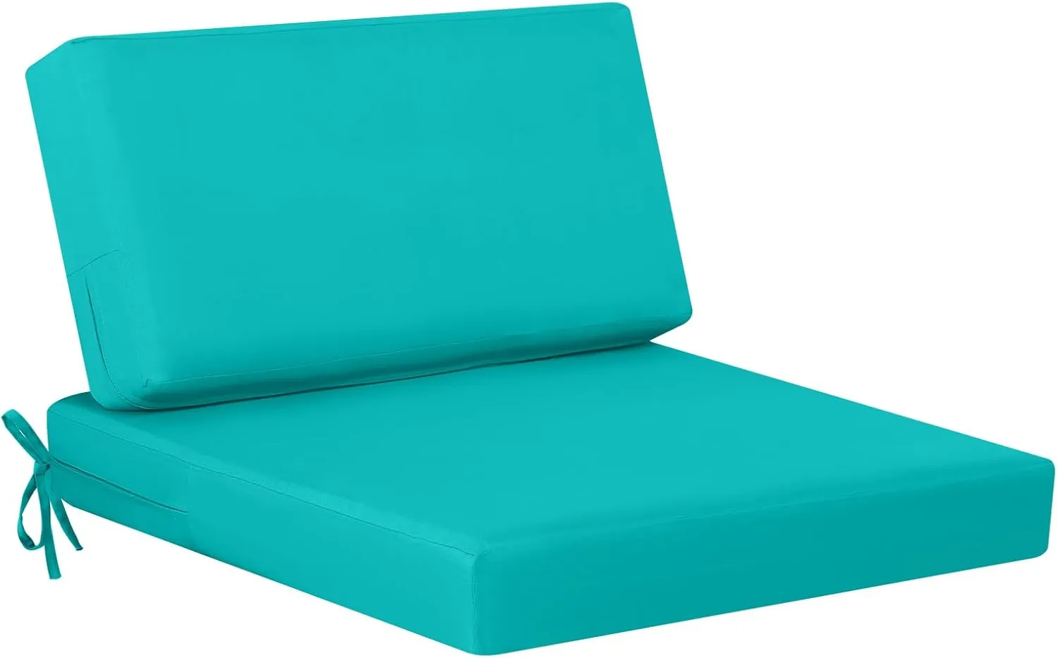 idee-home Outdoor Cushions for Patio Furniture, Outdoor Seat Cushion, Waterproof Couch Hampton Bay Deep Seat Replacement Chair Cushions for Garden Lawn Backyard Deck, 26.5 x 26.5 Peacock Blue