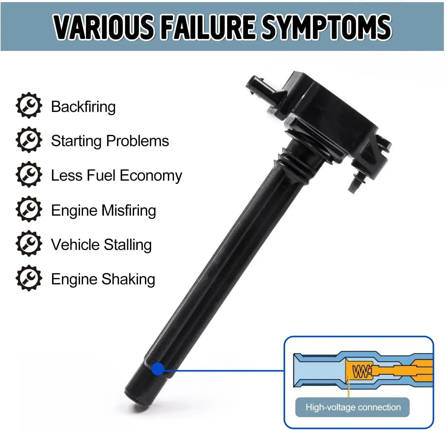 Ignition Coil Pack Set of 4 for 2015-2021 Jeep Renegade Cherokee Compass 2.4L L4, 2015-2019 Ram ProMaster, 13-16 Dodge Dart, 15-17 Chrysler 200, 16-18 Fiat 500X Replaces UF751 UF754