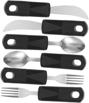 IMIKEYA Elderly Care Tableware Set 6pcs Anti-shaking Cutlery Portable Adaptive Utensils for Disabled