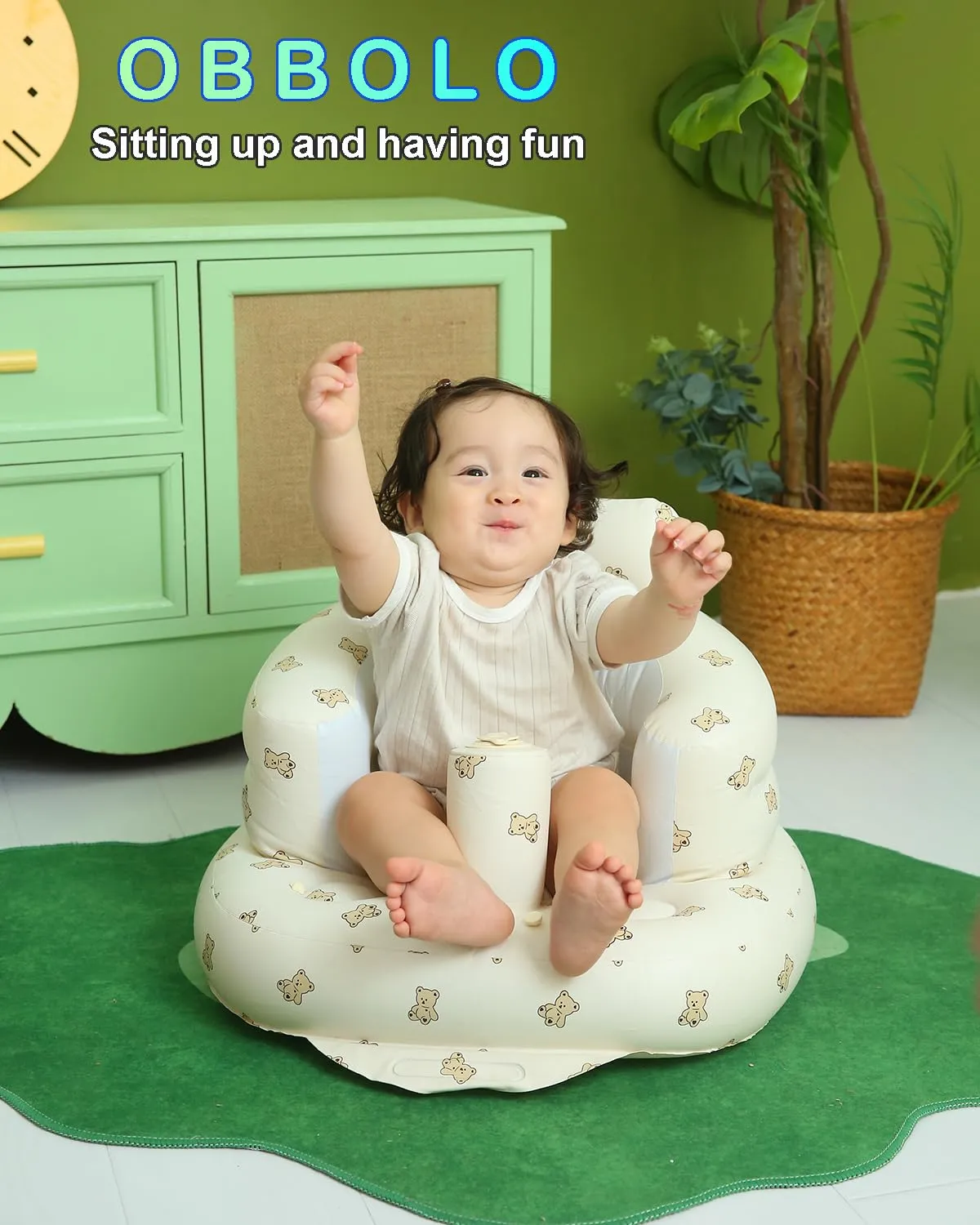 Inflatable Baby Seat for Babies 3 Months and Up,Inflatable Baby Chair,Blow Up Baby Chair,Baby Seats for Infants for Sitting Up