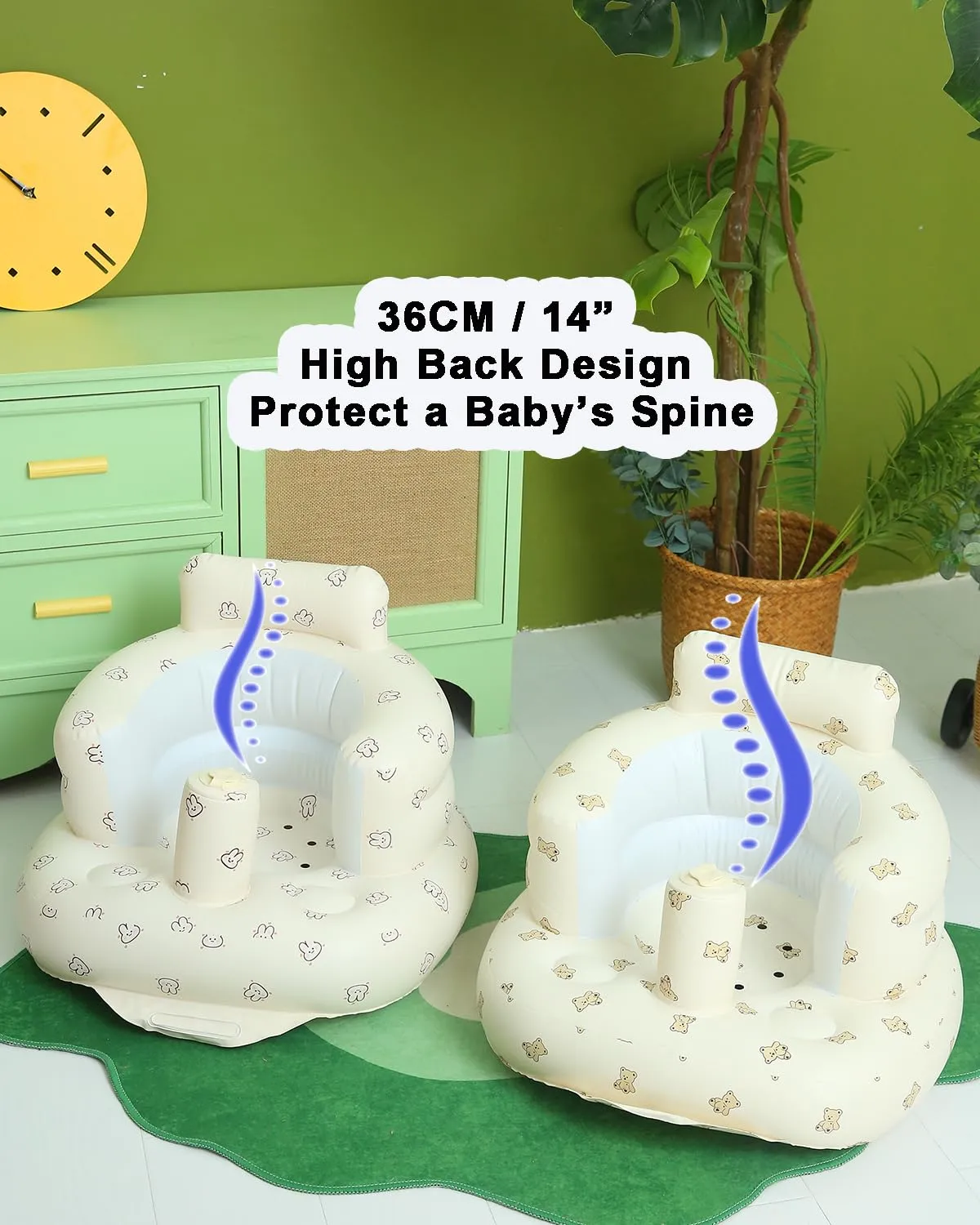 Inflatable Baby Seat for Babies 3 Months and Up,Inflatable Baby Chair,Blow Up Baby Chair,Baby Seats for Infants for Sitting Up