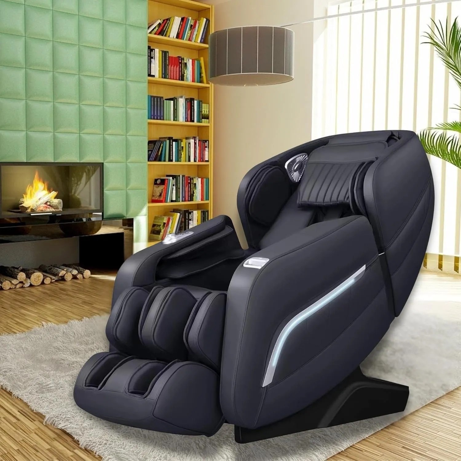 iRest A306 Massage Chair, Full Body Zero Gravity Recliner with AI Voice Control, SL Track, Bluetooth, Yoga Stretching, Foot Rollers, Airbags, Heating (Black)