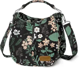 Joymee Lunch Bag for Women, Large Insulated Adult Lunch Box, Reusable Leakproof Cooler Tote Bag with Adjustable Shoulder Strap for Work Office Picnic Travel - Green Leaf