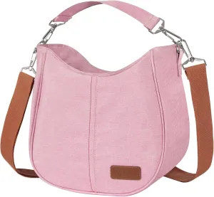 Joymee Lunch Bag for Women, Large Insulated Adult Lunch Box, Reusable Leakproof Cooler Tote Bag with Adjustable Shoulder Strap for Work Office Picnic Travel - Light Pink