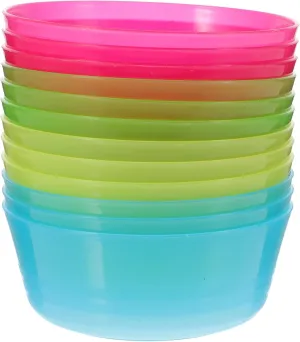 KESYOO 12Pcs Semi Transparent Plastic Bowls Cereal and Snack Serving Bowls for Rice Soup and Everyday Meals