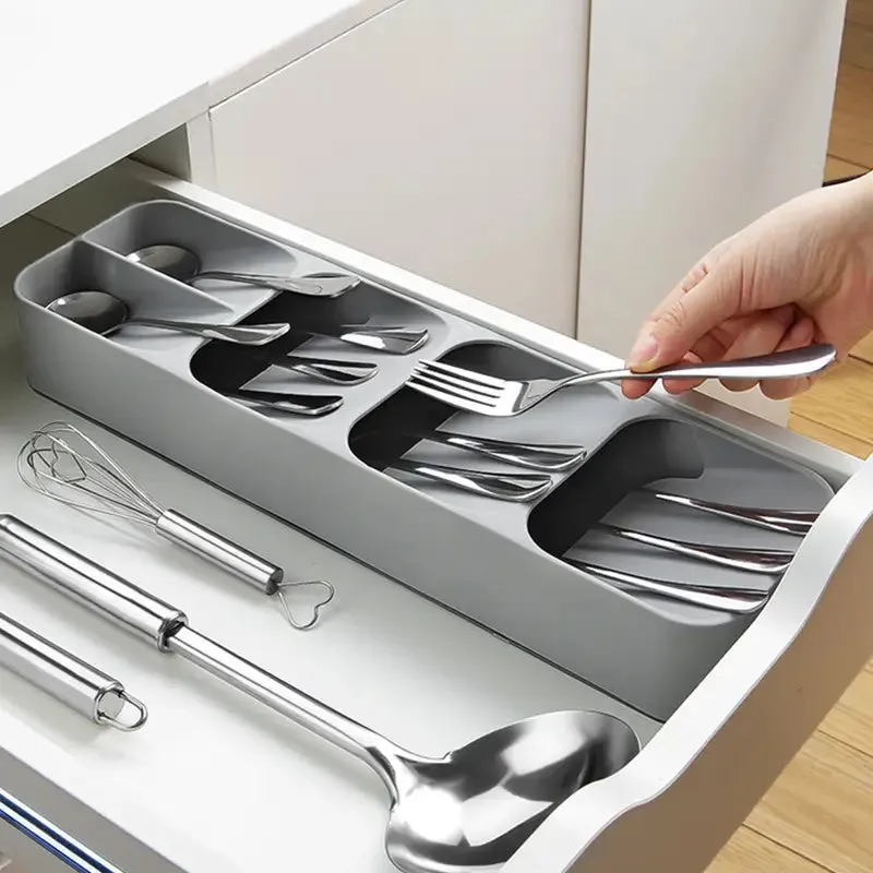 Kitchen Tableware Drawer Spoon Storage Box