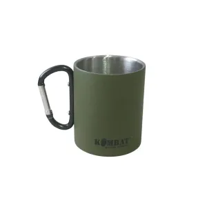 Kombat | Carabiner Stainless Steel Mug | Olive Green