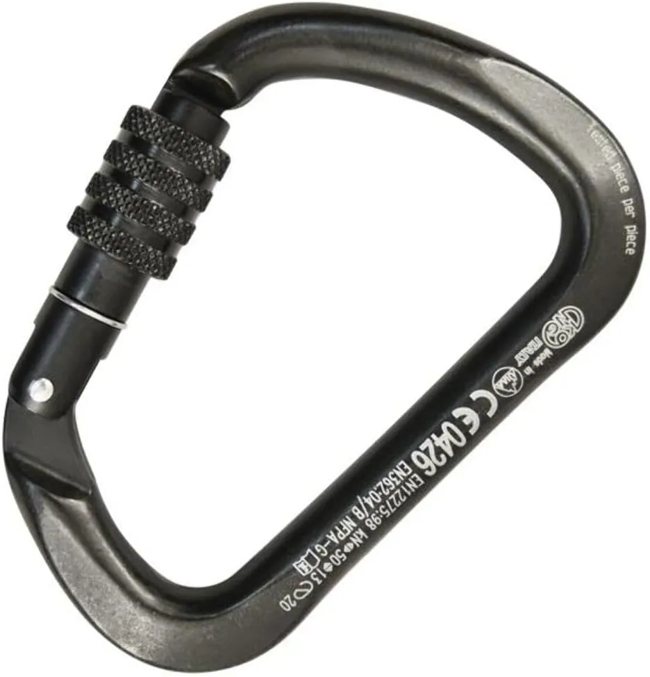 Kong Italy - X-Large Carbon Steel Screw Lock Carabiner - Lunar White