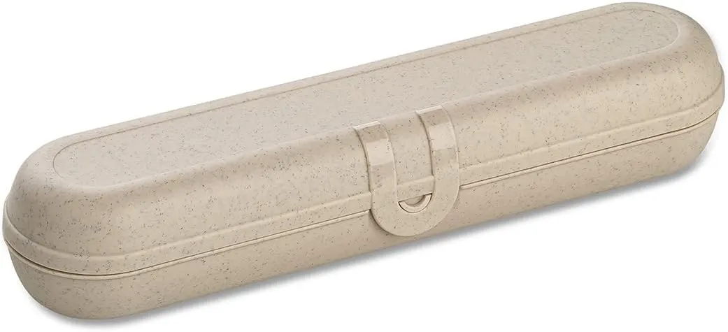 Koziol KLIKK Cutlery Case, Beige, Eco-Friendly, BPA Free, Recycled Material, Durable, Outdoor, Party, Camping, Glamping, Tableware, Gift, Kitchen