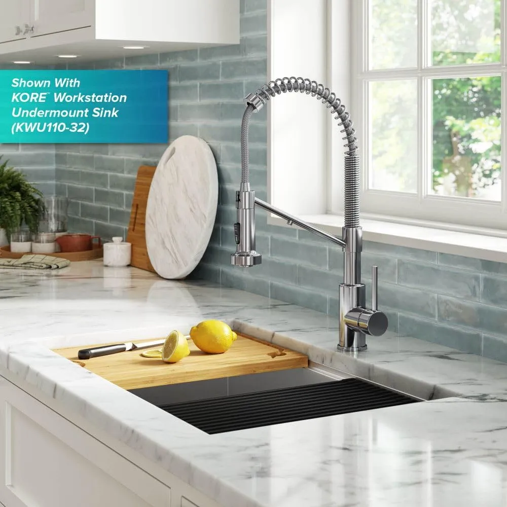 Kraus Bolden 2-in-1 Pull-Down Single Handle Kitchen Sink Filter Water Faucet for Reverse Osmosis or Water Filtration System in Chrome, KFF-1610CH