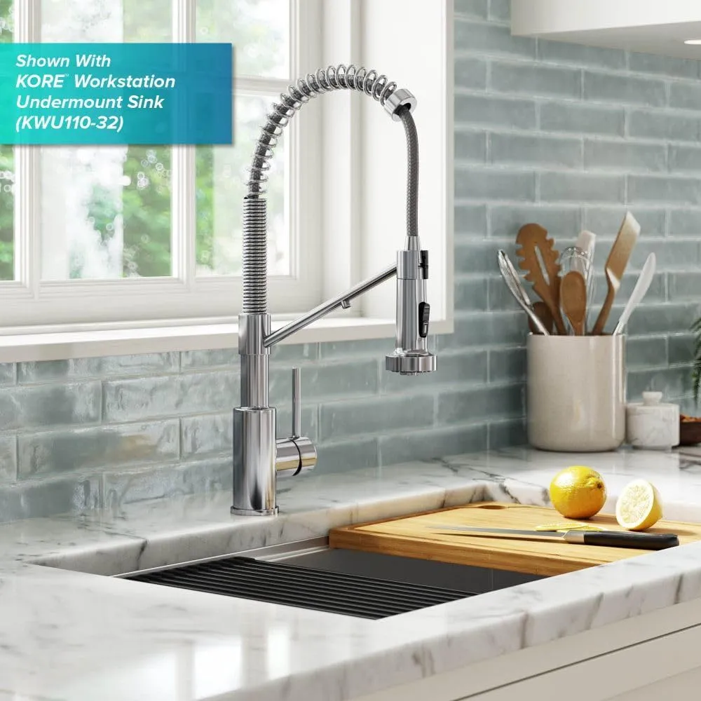 Kraus Bolden 2-in-1 Pull-Down Single Handle Kitchen Sink Filter Water Faucet for Reverse Osmosis or Water Filtration System in Chrome, KFF-1610CH